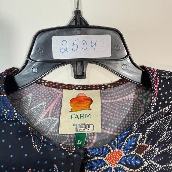 FARM Rio Blue Floral Maxi Dress size XS - Picture 2 of 7